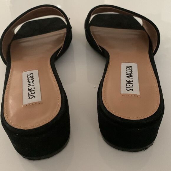 Steve Madden Black Amir Sandals - Picture 3 of 9